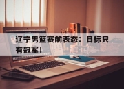 爱游戏ayx平台-辽宁男篮赛前表态：目标只有冠军！